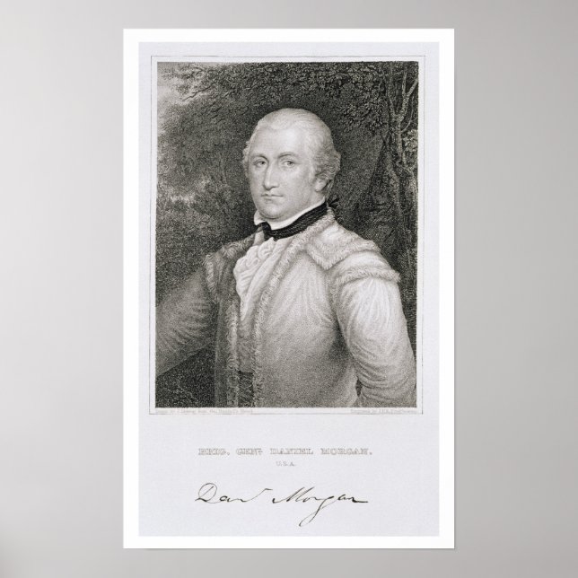 Póster Brigadeiro-General Daniel Morgan (1736-1802) com g (Frente)
