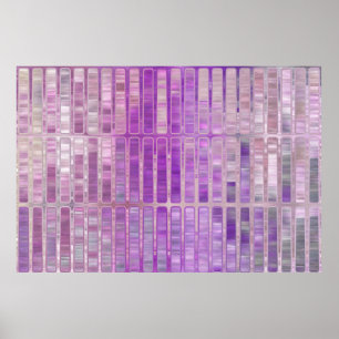 Poster Bright abstract mosaic violet background with glos