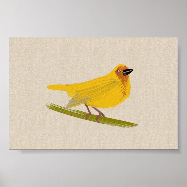 Poster Bright African Bird Weaver (Frente)