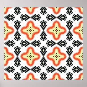 Poster Bright Carpet: Ornamento Etnico Aztec