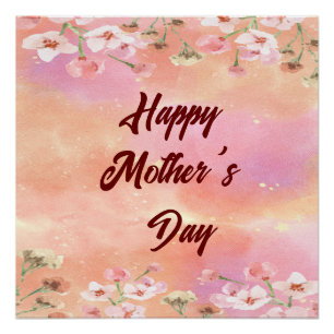 Póster Bright Floral   Dia de as mães 2024