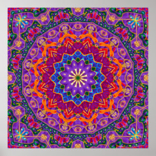 Póster Bright India Mandala