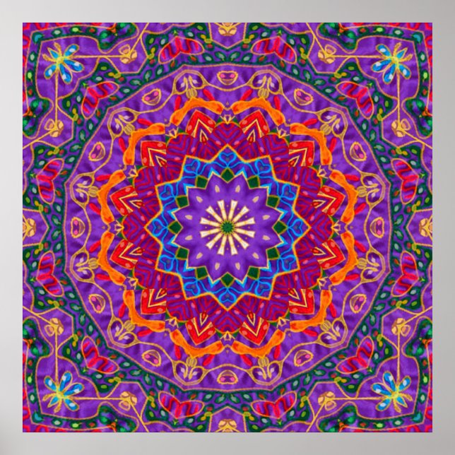 Póster Bright India Mandala (Frente)
