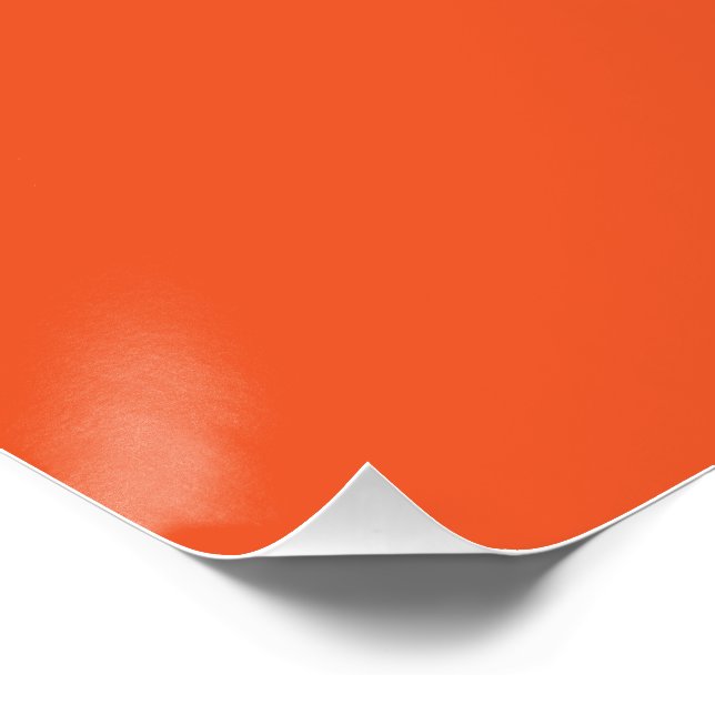 Póster Bright Orange Minimalist Solid Background (Canto)