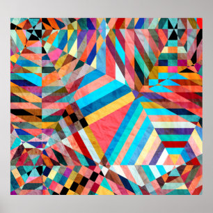 Poster Bright Watercolor: Fundo da Fantasia Abstrato