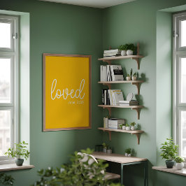 Poster Bright Yellow Faith Cote minimalista