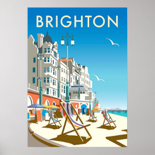 Poster Brighton England viagens vintage