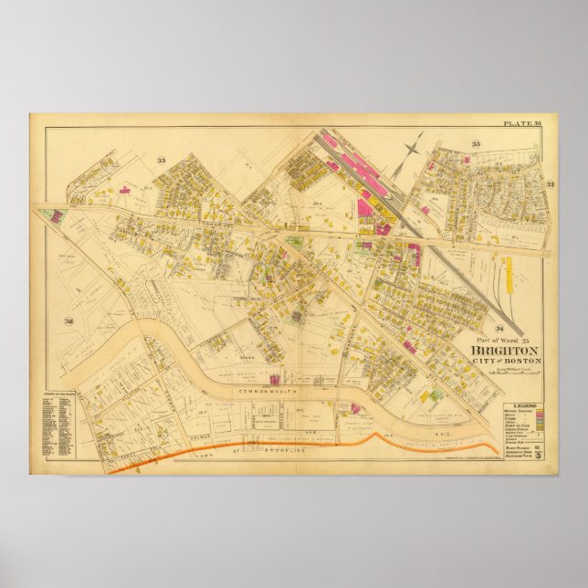 Poster Brighton, Massachusetts 5 (Frente)