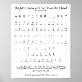 Poster Brighton troca a folha de caracteres de fonte para