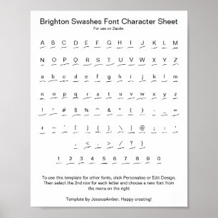 Poster Brighton troca a folha de caracteres de fonte para