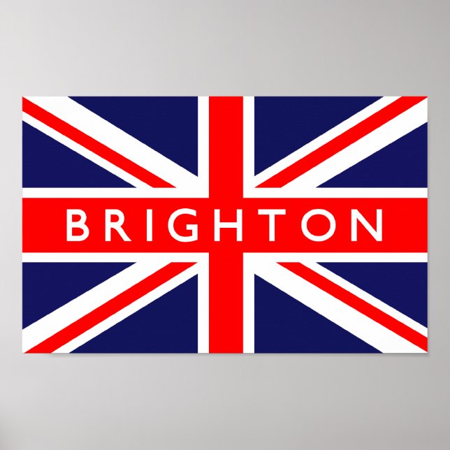 Póster Brighton UK Flag (Frente)