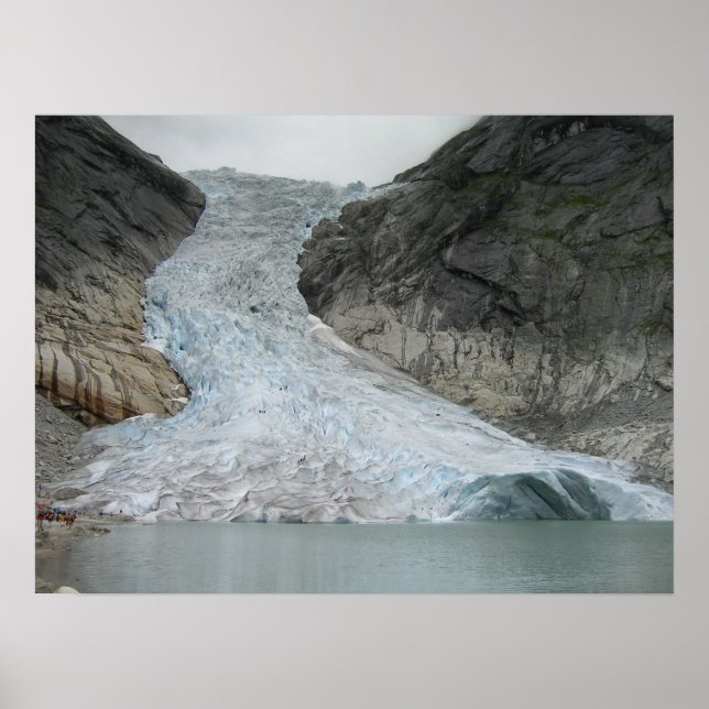 Poster Brikdalsbreen Glacier (Frente)