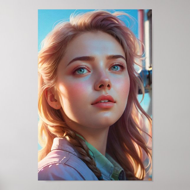 Poster Brilhando com uma Luz Radiante Suave (Frente)