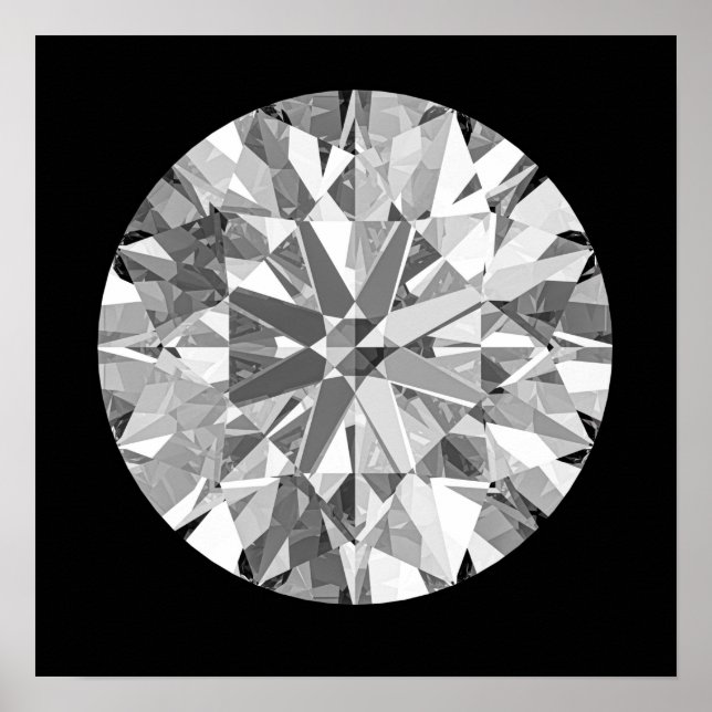 Poster Brilhante de cauda do Diamant blanc - (Frente)