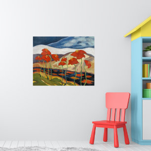 Poster Brilhante e Alegre, Paisagem com Flores,