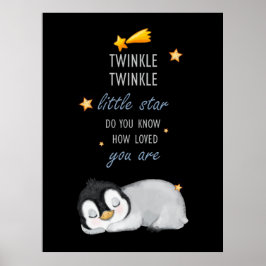 Poster Brilhe, Brilhe Estrela Pequena Super Fofa Penguin