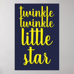 Poster brilho brilho estrelinha pôster de berçário infant