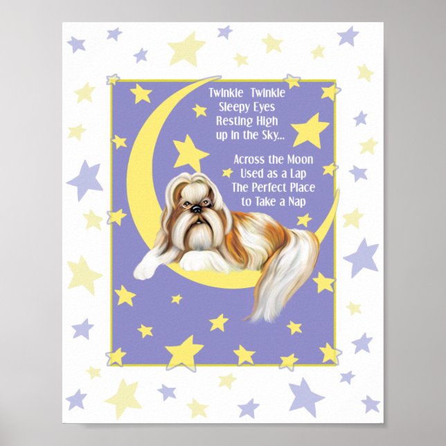 Póster Brilho Brilho Shih Tzu (Frente)