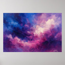 Poster Brilho Celestial Abstrato
