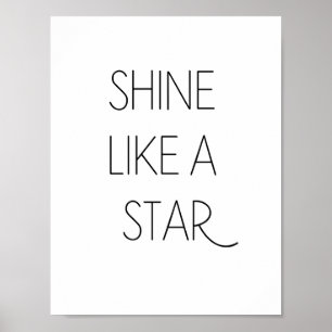 Póster BRILHO COMO uma ESTRELA - minimalista