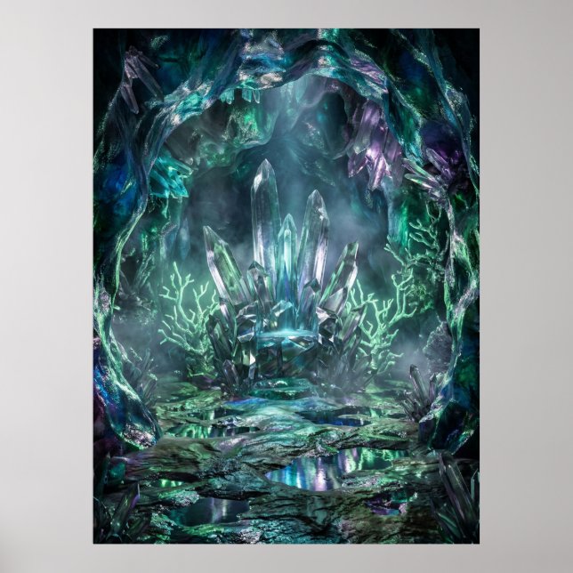 Poster Brilho da Caverna do Trono de Cristal (Frente)
