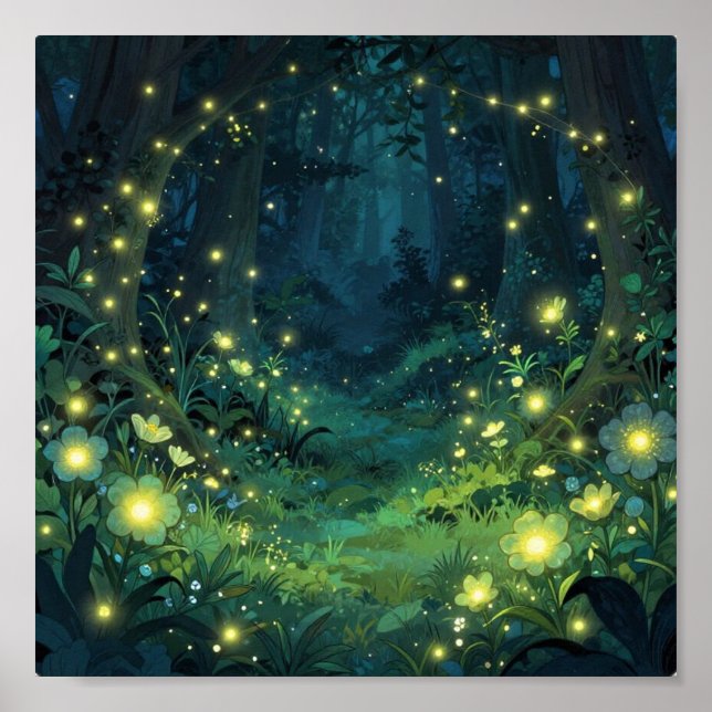 Poster Brilho da Floresta Encantada Noite Mágica (Frente)