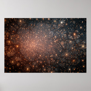 Poster Brilho da Teia Cósmica da Nebulosa Fraturada