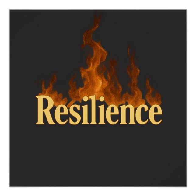 Póster Brilho de Fogo de Resiliência (Frente)
