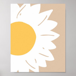 Poster Brilho de Girassol – Arte Minimalista de Flores pa