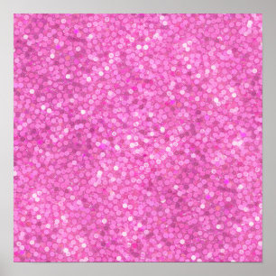 Poster Brilho de Lantejoulas Rosa