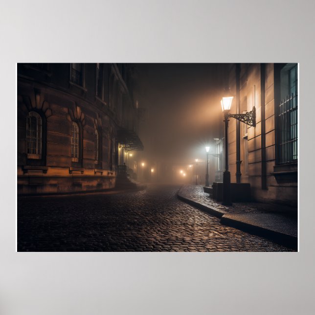 Poster Brilho de Ruela Embuçada de Paralelepípedos Vitori (Frente)