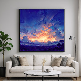 Poster Brilho do Horizonte - Estilo de Ilustração Arte At