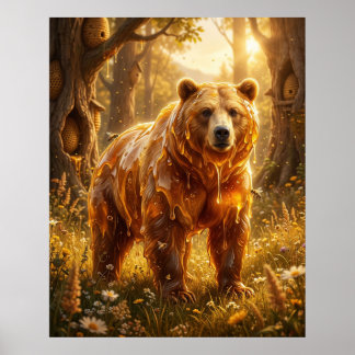 Poster Brilho do Prado do Urso Meloso