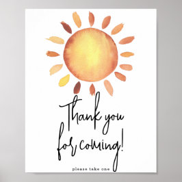 Poster Brilho do sol Obrigado por vir