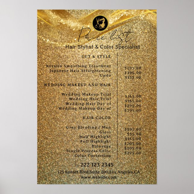 Poster Brilho Dourado Luxo (Frente)