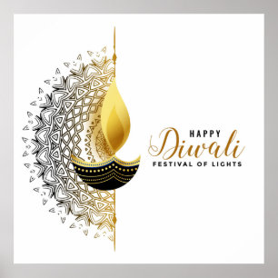 Poster Brilho Dourado: Uma Bênção de Diwali