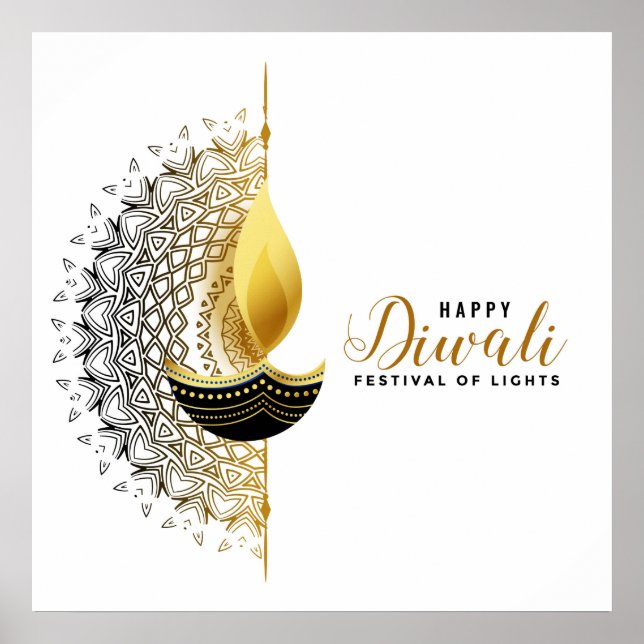 Poster Brilho Dourado: Uma Bênção de Diwali (Frente)
