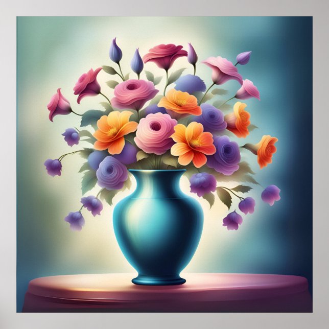 Poster Brilho Floral Radiante (Frente)
