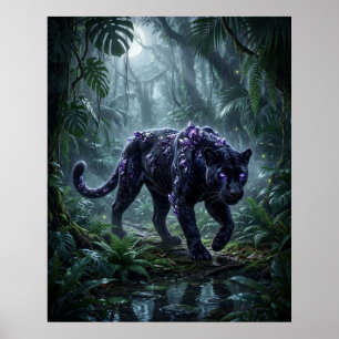 Poster Brilho Noturno da Pantera de Cristal