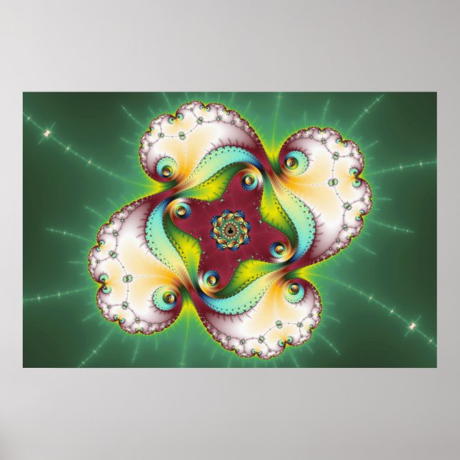 Póster Brilho Sublável - Arte Fractal (Frente)