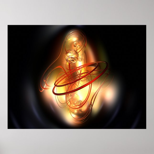 Poster Brilho vermelho-amarelo (Frente)