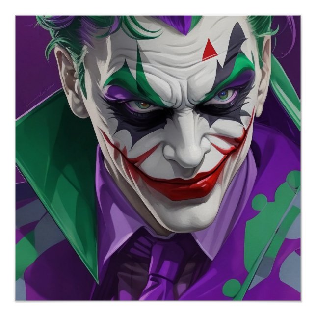 Póster brillante Joker art deco (Frente)