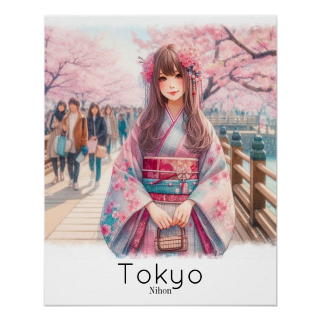 Póster brillante Tokyo (Frente)