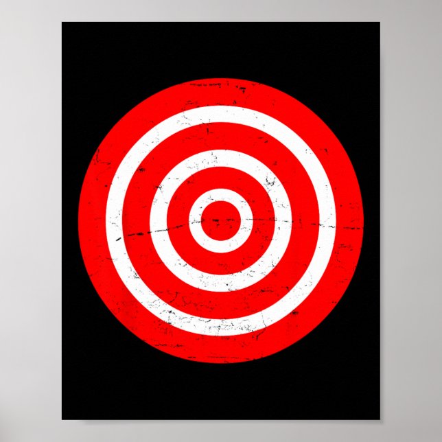 Poster Brincadeira Bullseye Target Bulls Brincadeira Olho (Frente)