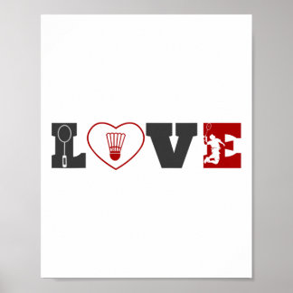 Poster Brincadeira de Badminton Mulheres Camisa Badminton