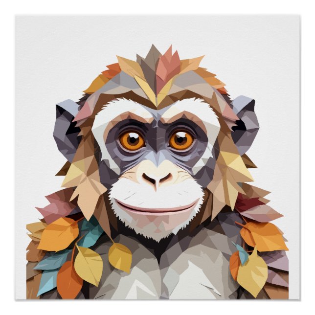 Póster Brincadeira De Macaco, Uma Alegria E Adorável Jogo (Frente)
