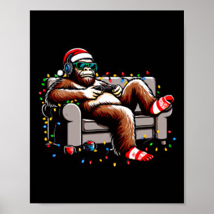 Poster Brincadeira Gamer Natal Sasquatch Xmas Acredita