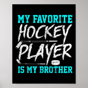 Poster Brincadeira Hockey Tee Brother Novelty Sibling