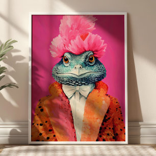 Poster Brincadeiras com roupas escabeleiras Arte Rosa