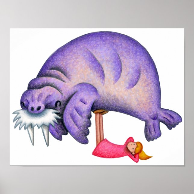 Poster Brincando com morsas. (Frente)